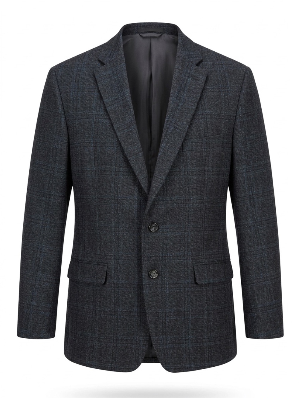 Lauren Ralph Lauren Charcoal Plaid Two-Button Sport Coat